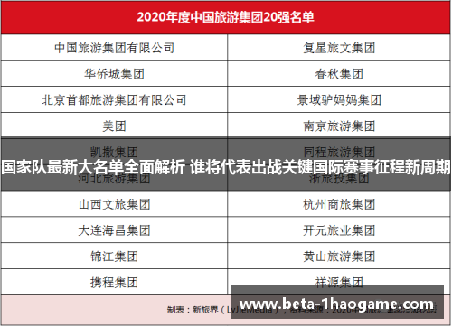 国家队最新大名单全面解析 谁将代表出战关键国际赛事征程新周期